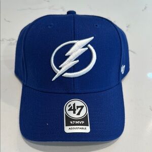 Tampa Bay Lightning '47 Royal Blue MVP Cap with White Logo